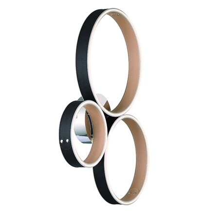 Eurofase Verdura Modern Integrated LED Indoor Flushmount, 1-Light, Round, Dimmable, Black+ Brown 43894-017